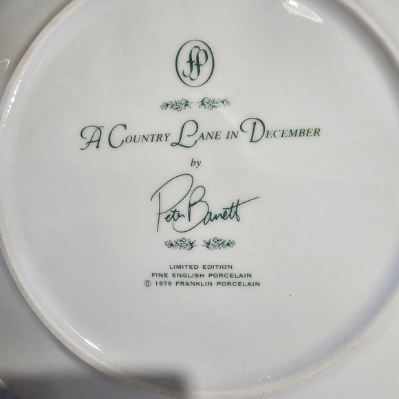 Plate A Country Lane In December Limited Edition - Picture 10 of 16